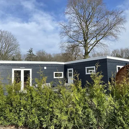 Veluwe Vakanties: Chalet Retreat with Private Sauna in National Park Putten Exterior photo